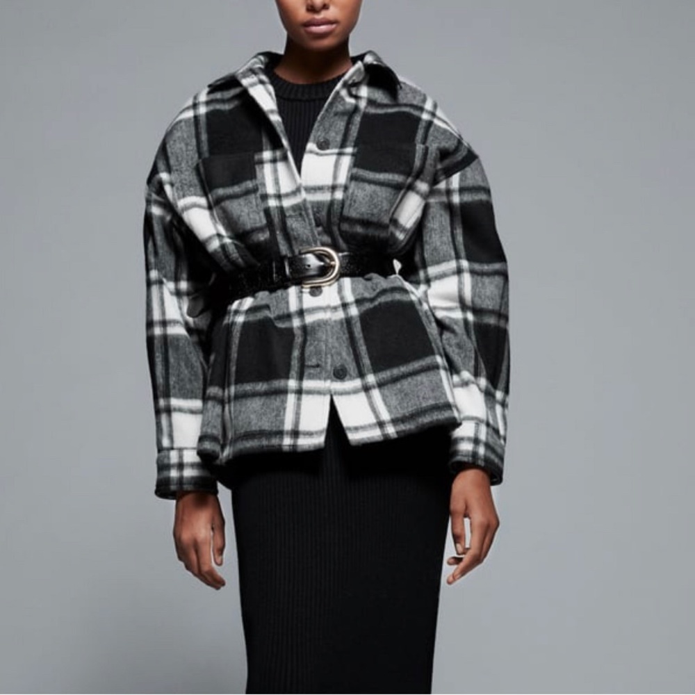 Zara wool blend flannel size small